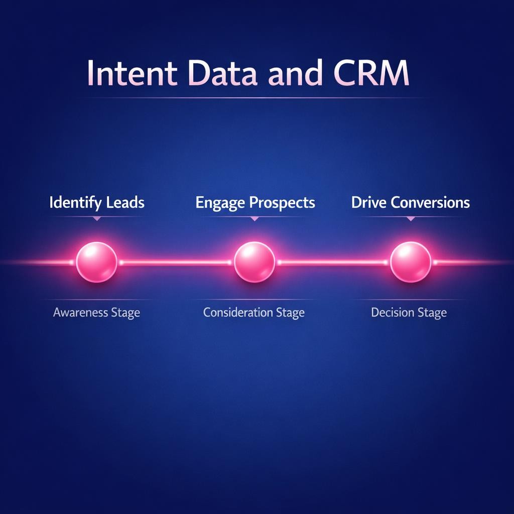 Intent Data and CRM — key stats, steps and framework infographic for B2B revenue teams | Revspire