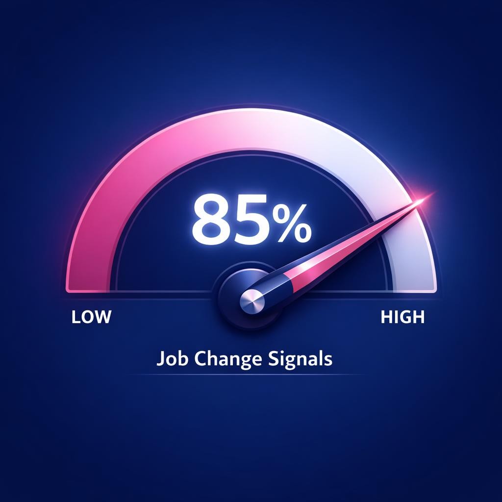 Job Change Signals — key stats, steps and framework infographic for B2B revenue teams | Revspire