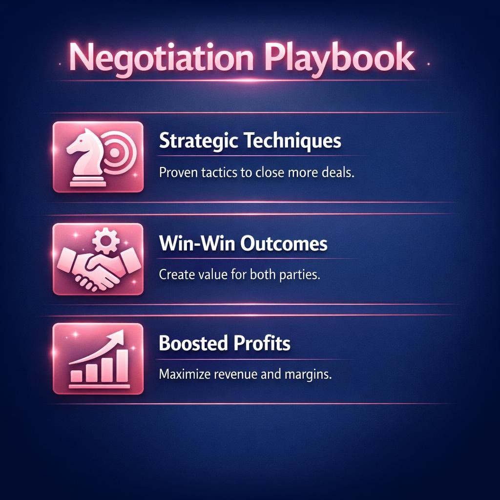 Negotiation Playbook — key stats, steps and framework infographic for B2B revenue teams | Revspire