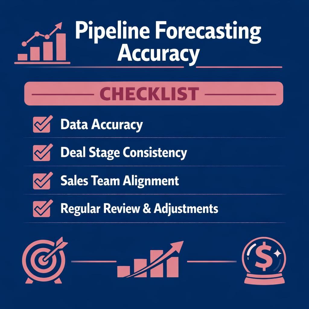 Pipeline Forecasting Accuracy — key stats, steps and framework infographic for B2B revenue teams | Revspire