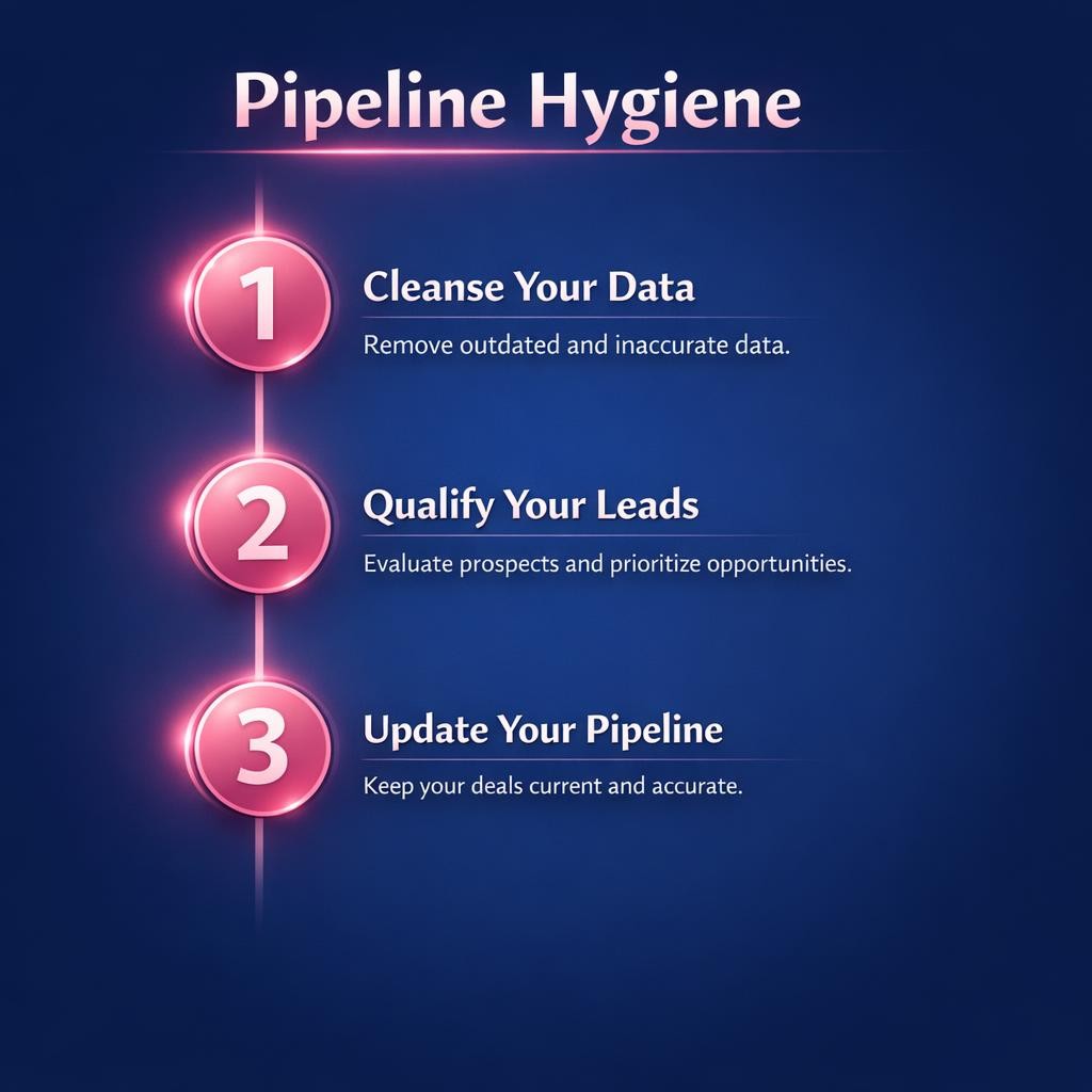 Pipeline Hygiene — key stats, steps and framework infographic for B2B revenue teams | Revspire