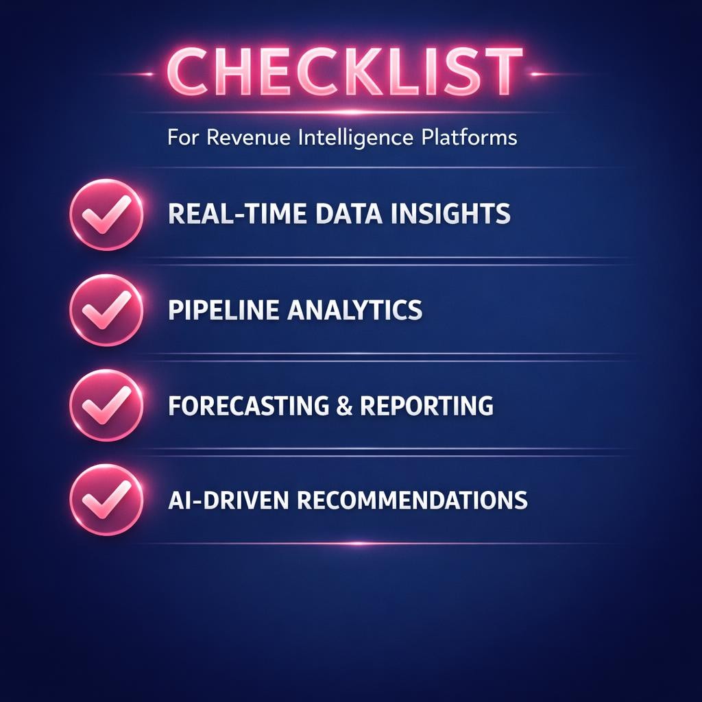 Revenue Intelligence Platforms — key stats, steps and framework infographic for B2B revenue teams | Revspire