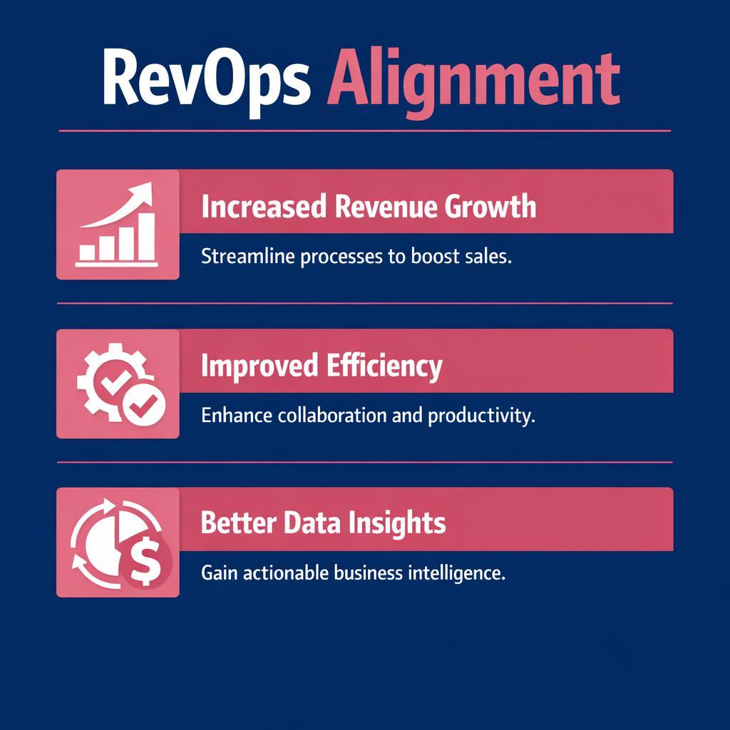 RevOps Alignment — key stats, steps and framework infographic for B2B revenue teams | Revspire