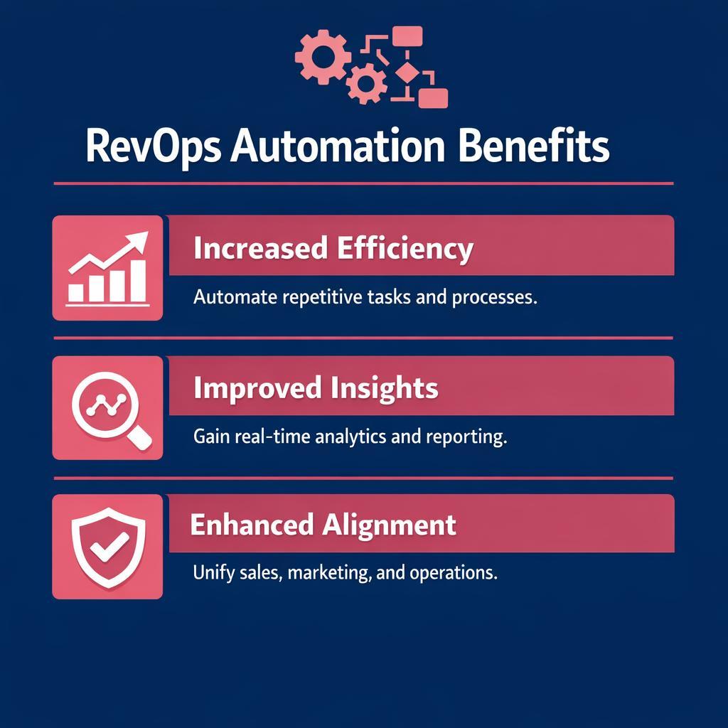 RevOps Automation — key stats, steps and framework infographic for B2B revenue teams | Revspire