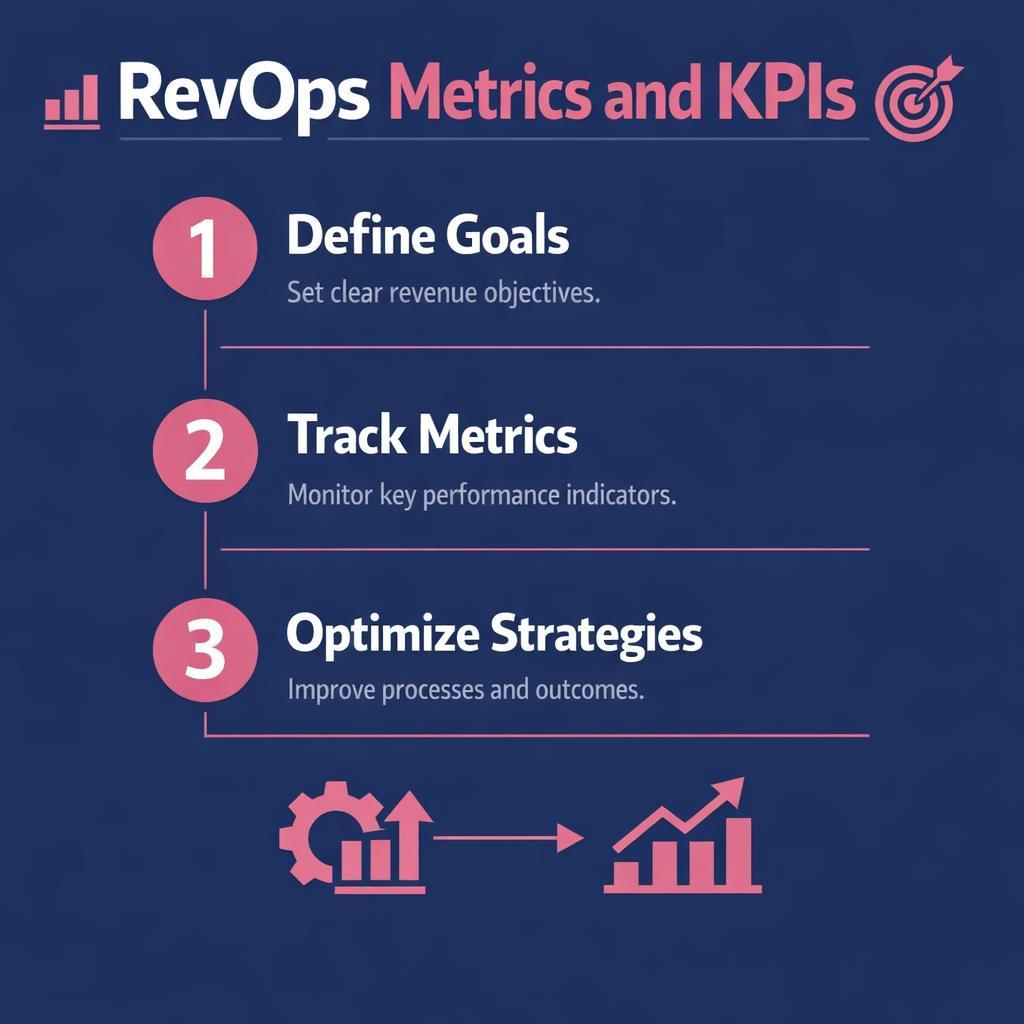 RevOps Metrics and KPIs — key stats, steps and framework infographic for B2B revenue teams | Revspire