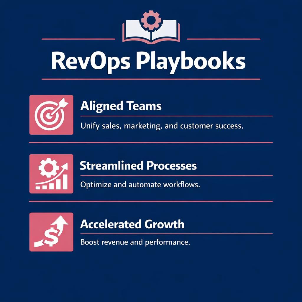 RevOps Playbooks — key stats, steps and framework infographic for B2B revenue teams | Revspire