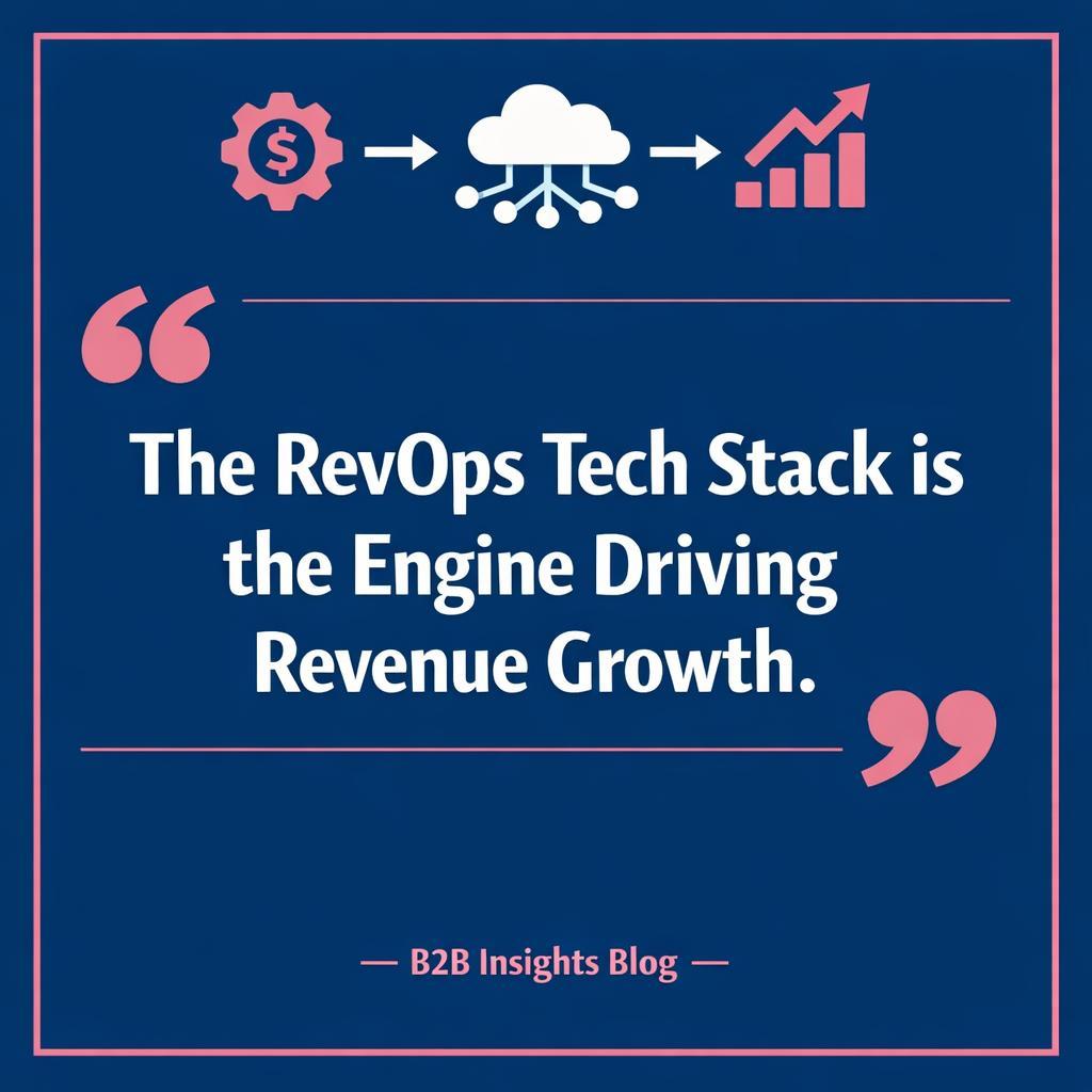 RevOps Tech Stack — key stats, steps and framework infographic for B2B revenue teams | Revspire