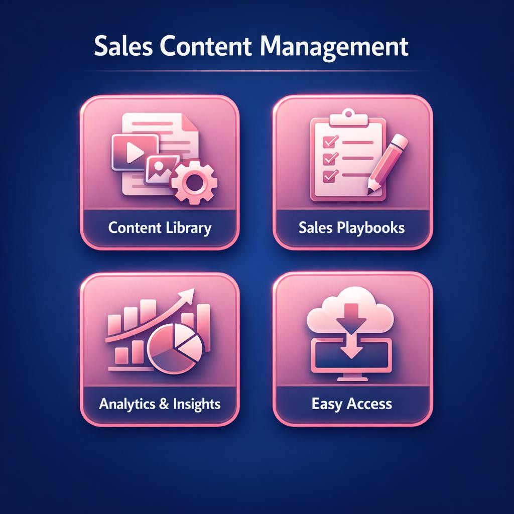 Sales Content Management — key stats, steps and framework infographic for B2B revenue teams | Revspire