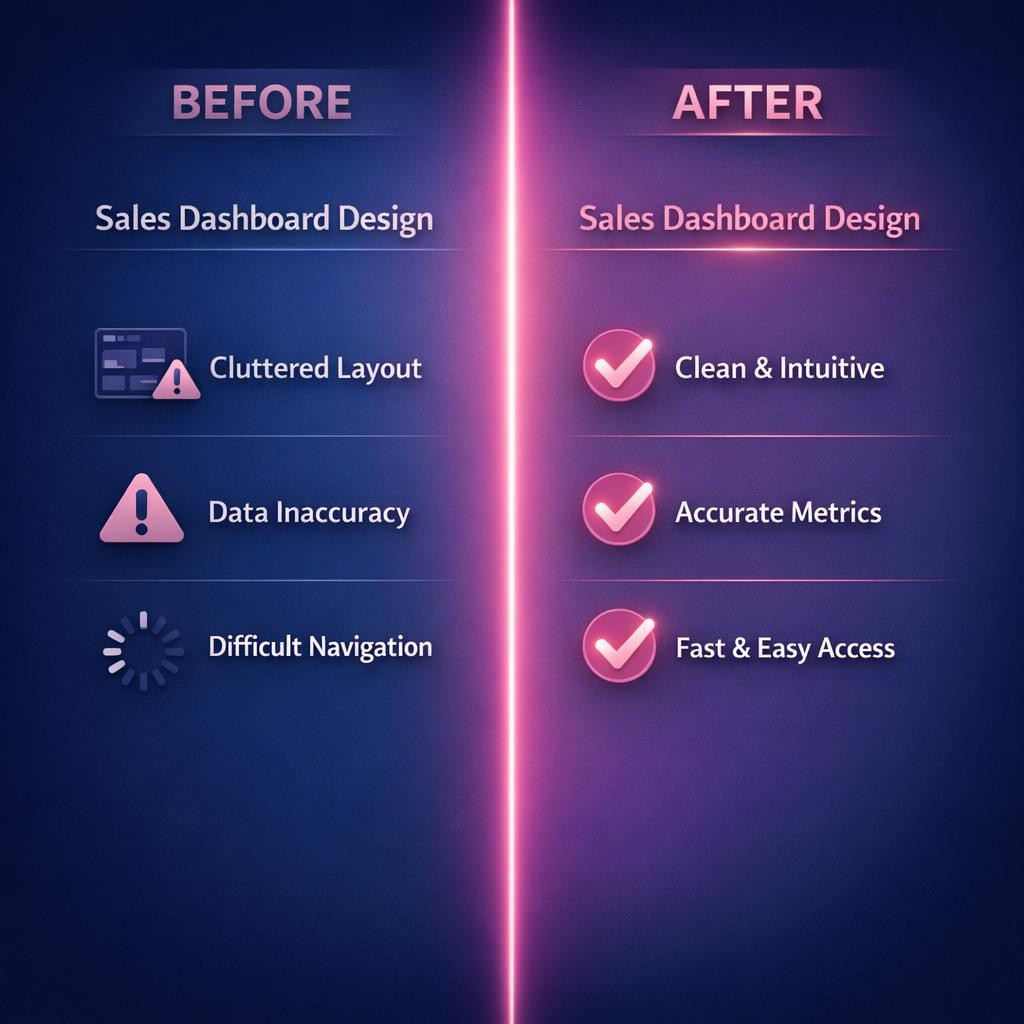 Sales Dashboard Design — key stats, steps and framework infographic for B2B revenue teams | Revspire