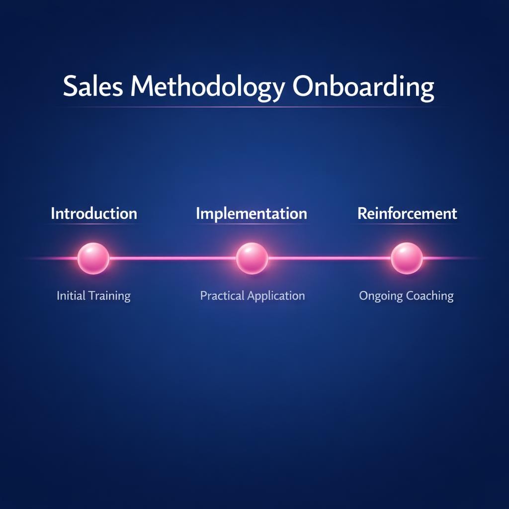 Sales Methodology Onboarding — key stats, steps and framework infographic for B2B revenue teams | Revspire