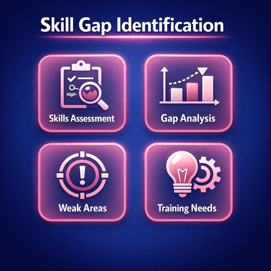 Skill Gap Identification — key stats, steps and framework infographic for B2B revenue teams | Revspire