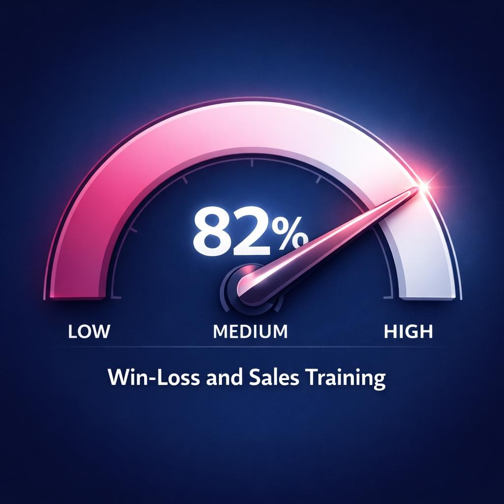Win-Loss and Sales Training — key stats, steps and framework infographic for B2B revenue teams | Revspire