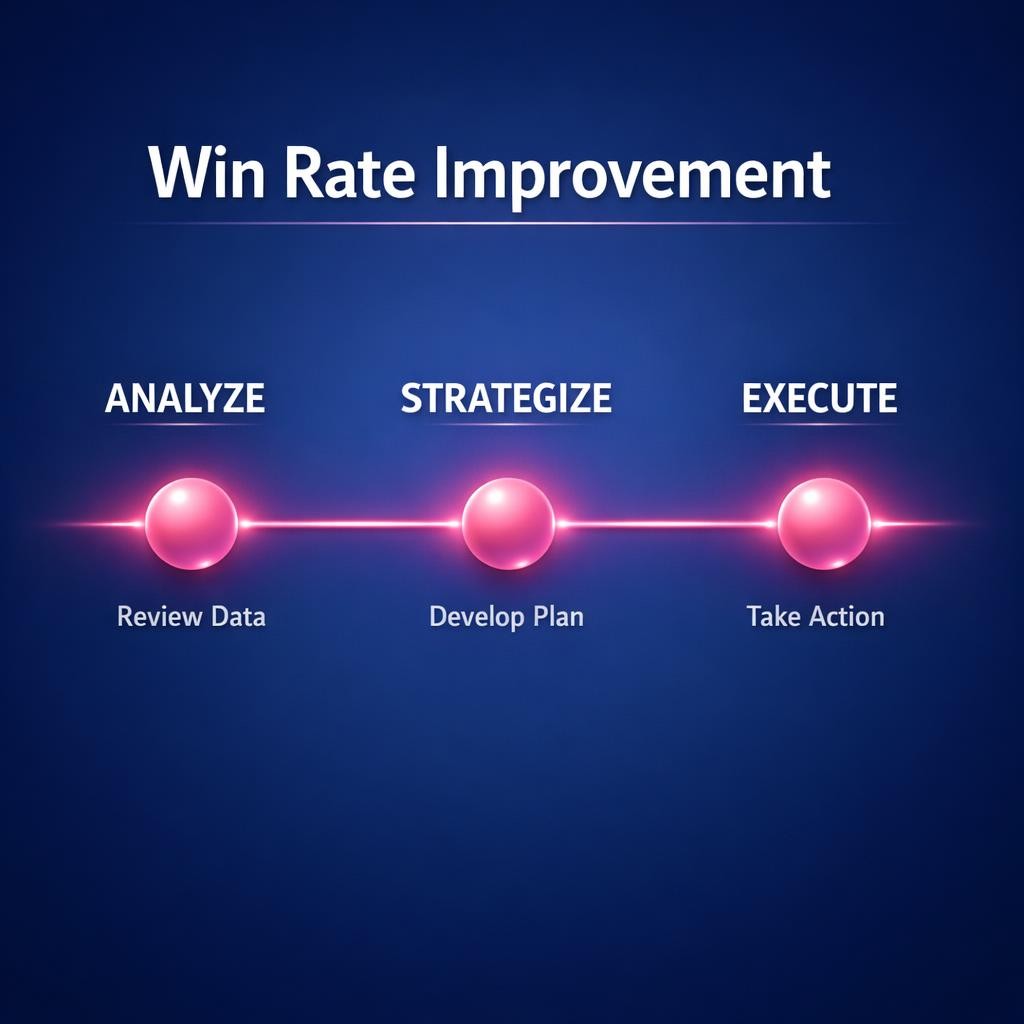 Win Rate Improvement — key stats, steps and framework infographic for B2B revenue teams | Revspire